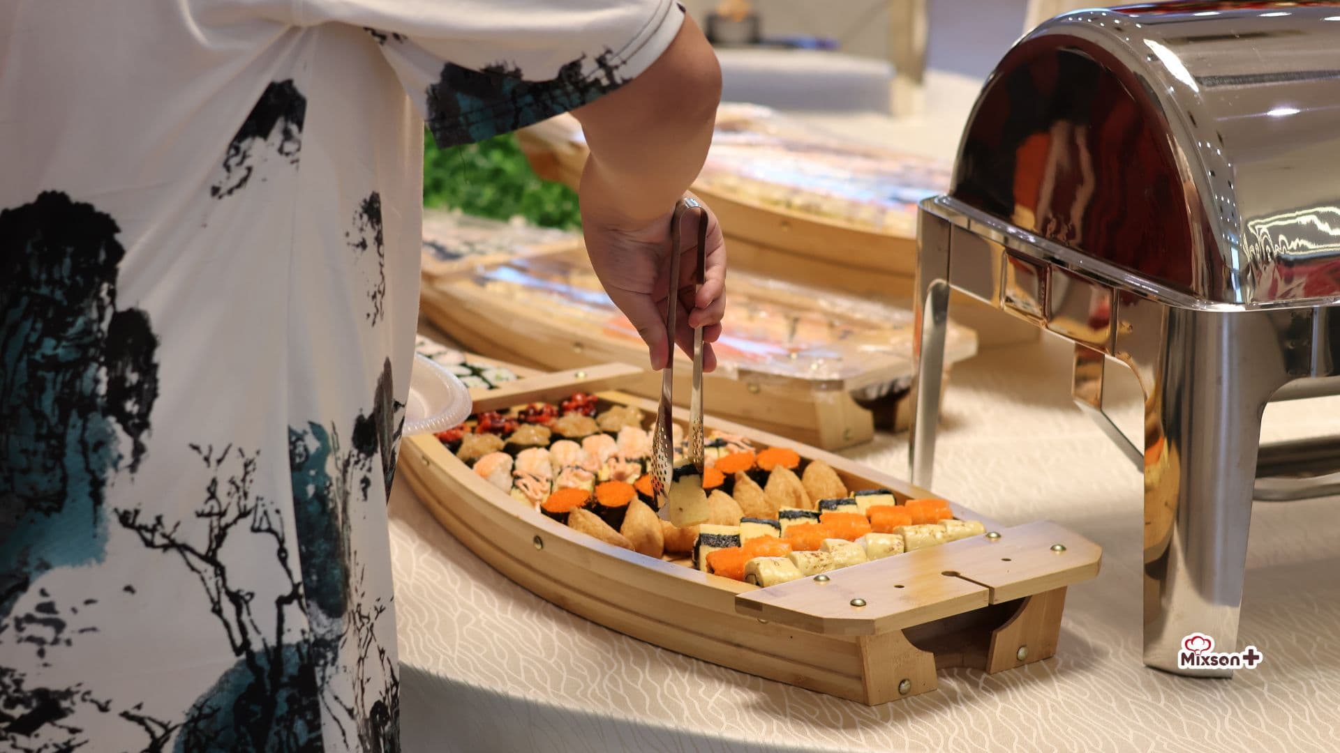 Sushi platter on the buffet spread